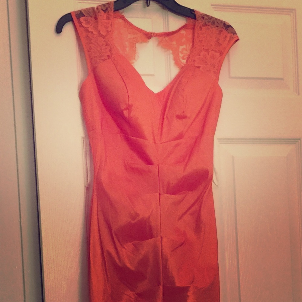 New Peach mermaid gown/dress